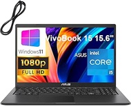 ASUS VivoBook 15 15.6" FHD Laptop Computer, Intel Quad-Core i5-1135G7 (Beat i7-1065G7), 32GB DDR4 RAM, 2TB PCIe SSD, 802.11AC WiFi, Bluetooth, Indie Black, Windows 11 Home, BROAG Cable