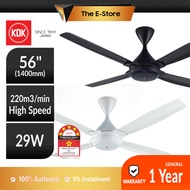 KDK 56” DC 4 SERIES Ceiling Fan with Remote Control (Energy Saving) | K14TE (Kipas Sejuk Kipas Siling Wall Fan 风扇 吊扇 K14TE-WT K14TE-DG)