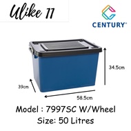 Century Storage Box With Wheel 50 Litres - 世纪储物盒带轮50升-7997SC