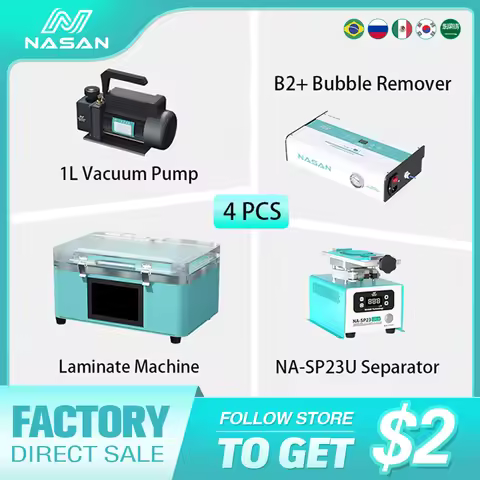 NASAN SUPA Lite LCD Laminating Machine For Flat Curved Screen LCD Repair Air Bag Lamination B2+ Bubb