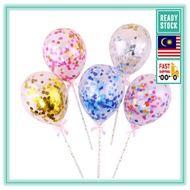 (10 Sets) 5" Inches Balloon Birthday Decoration Cake Topper Cake