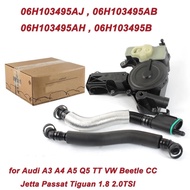 06H103495AJ PCV Valve Engine Crankcase Vent Oil Separator Breather Hose Kit for A3 A4 A5 Q5 TT Beetl
