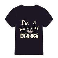 เสื้อยืดเด็กแขนลำลองขาสั้น Roblox IHM A Pro At Door เสื้อเสื้อยืดวัยรุ่นหลวม