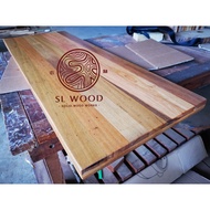 Chengal Wood Top 38mm(Thickness) x 38"inch(Width Jointed) x 96"inch(Length)