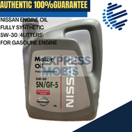 100% ORIGINAL NISSAN ENGINE OIL FULLY SYNTHETIC 5W-30 SN/GF-5 ( 4LITERS ) FOR GASOLINE ENGINE