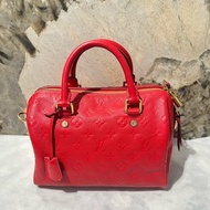Louis Vuitton紅壓紋牛皮 Speedy25