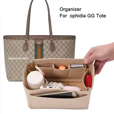 Fit For Ophidia Medium GG Tote Organizer / Ophidia Insert / Customizable Felt Liner Bag Protector
