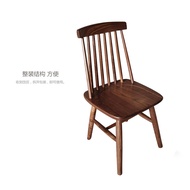 LYYL37 North American White Waxwood Pure Solid Wood Dining Chair Oak Color Chair Nordic Simple Winds