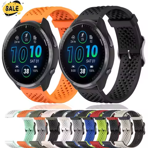 Silicone Strap for Garmin Forerunner 965/955/Venu 3/2 Active 5 Breathable Replacement Wristband Garm