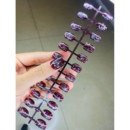 24pcs glitter fake nails simple fake nails fake nails fake nails