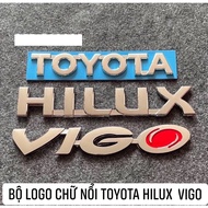 BỘ LOGO CHỮ NỔI TOYOTA HILUX VIGO HÀNG CAO CẤP