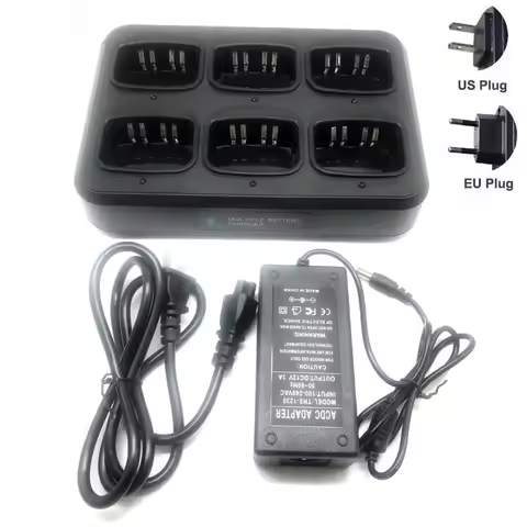 Multifunction Six-Way Rapid Charger For Motorola GP340 GP360 PRO5150 PR860 GP328 PTX760 HT750 MTX850