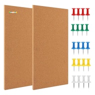 Cork Board Bulletin Board, Small Rectangular Pin Board for Wall, Self-Adhesive Cork Board for Office