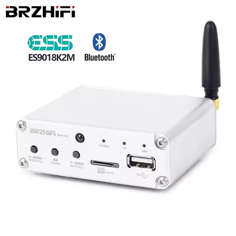 ES9018k2M Decoder Player Bluetooth 5.3 HiFi Audio Receiver U Disk AD823 TF Card