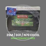 3SM / D31 / N70 MOTOLITE EXCEL BATTERY