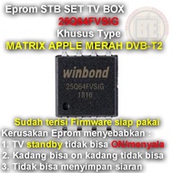 Ic Eprom Firmware STB SET TV BOX MATRIX APPLE MERAH DVB-T2