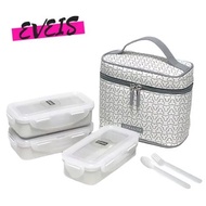 Lock n Lock Clover Lunch Box - Lunch Box Set of 3 pcs (with spoon, fork and bag) Lock and Lock Conta