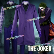 -JINN-Child/Adult THE JOKER Cosplay Costume THE DARK KNIGHT JOKER Cosplay Purple Uniforms&Wig Set An