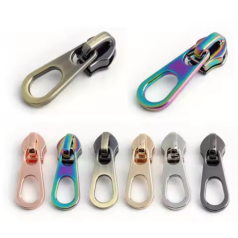 10PCS #5 Metal Zipper Puller Bulk Zipper Slider Removable Thickened Zipper Puller Extension Suitable