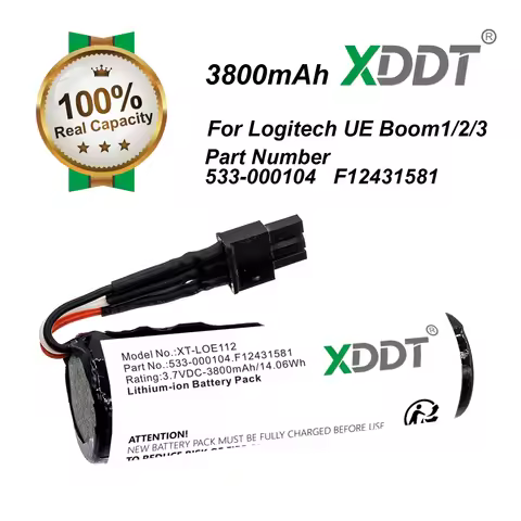XDDT 3.6V 3800mAh Replacement Battery For Logitech UE BOOM 1 2 3 Bluetooth Speaker Parts Ultimate Ac