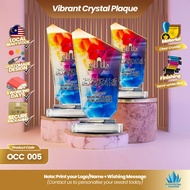OCC 005 AWARD CRYSTAL PLAQUE