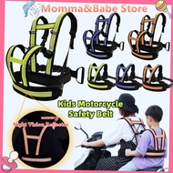 Child Motorcycle Seat Safety Belt with Reflective Strip Kids Motor Blike Harness Security Protection