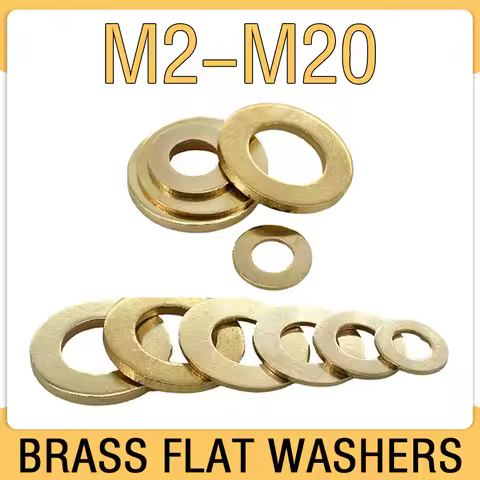 Solid Brass Flat Washers O Ring Gasket Metal Plain Pad Spacers Seal Oring Washers M2 M2.5 M3 M4 M5 M