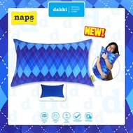 Dakki 16"x26" Napsy Argyle Blue Medium Pillow