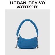 URBAN REVIVO อุปกรณ์เสริมสำหรับสุภาพสตรีใหม่ niche กระเป๋าสะพายข้างเดียว AW08TG3N2001 Medium green