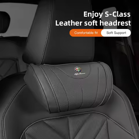 Alfa Romeo Car Seat Headrest Auto Logo Neck Pillow For Alfa Romeo 166 GT 147 159 156 Giulietta Mito 