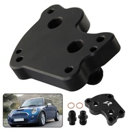 Black AN10 Oil Cooler Filter Adapter Plate For BMW Mini Cooper S Supercharger R50 R52 R53 1.6L Engin