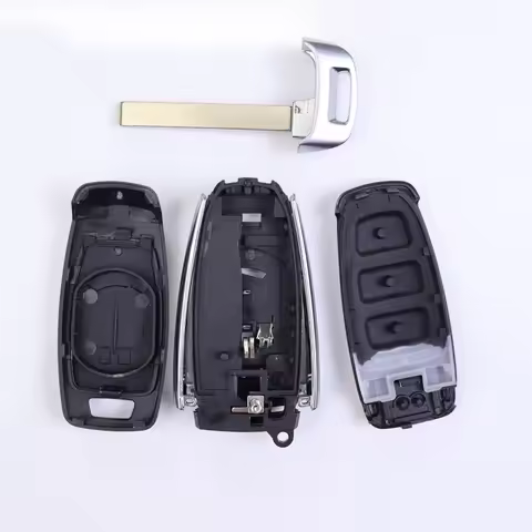 Hub Caps For Audi A6 A6L A4 C8 A7 A8 Q8 2022 2023 2024 2019 2020 2021 3 Buttons Car Key Fob Case She