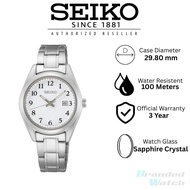 [Official Warranty] Seiko Classic SUR465P1 Women's 30mm Sapphire Analog Steel Watch SUR459 Jam Seiko