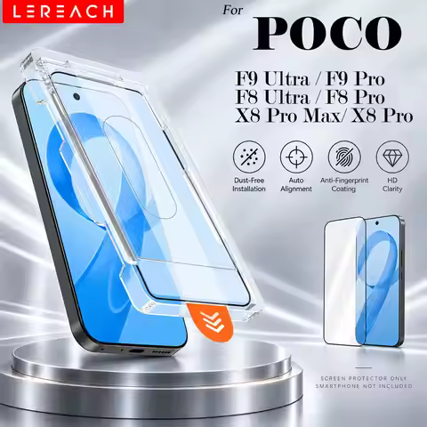 Lereach for POCO F9 Ultra X8 Pro Max F8 Ultra F9 Pro F8 Pro Dust-Free Chamber Tempered Glass Screen