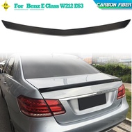 Carbon Fiber Rear Trunk Spoiler Lip Wing For Mercedes Benz E Class W212 E63 AMG E500 Sport Standard 