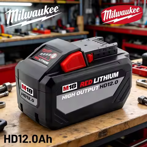 Original Milwaukee battery 12AH, high-energy long-lasting lithium battery, 18V M18HB12, M12-18FC hig
