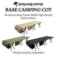 PAYUNG.CAMP Base Camping Cot, Folding Camp Bed Dual Way Adjustable UltraLight Portable Aluminum Allo