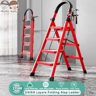 Folding Ladder 3/4/5/6 Step Household Aluminum Foldable Ladder Portable Step Ladder Non-Slip