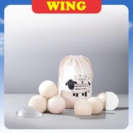 Natural Wool Dryer Balls 6pcs Cloth Drying Spheres, Alternative for Laundry & Clothes Drying