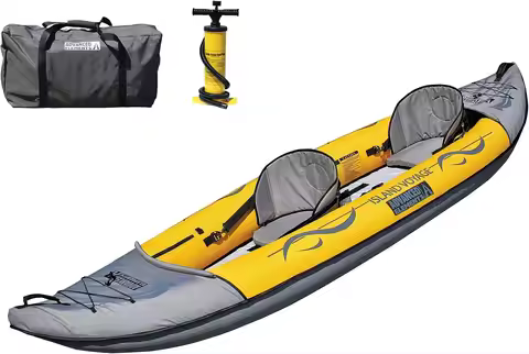 Advanced Elements - Island Voyage 2 Inflatable Kayak - Recreational Convertible Kayak - for 1 or 2 P