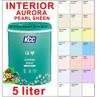 ( 5L ) 5 LITER AURORA SHEEN KCC PAINT INTERIOR LONG LASTING EASY CLEAN SMOOTH ELEGANT FINISH