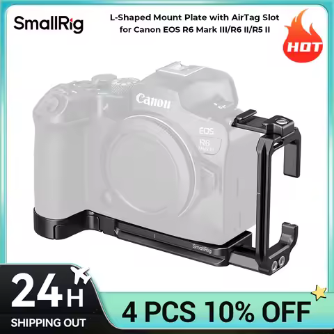 SmallRig R6 Mark III / R6 Mark II L-Shaped Mount Plate with AirTag Slot for Canon EOS R6 Mark III / 