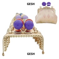 GESH Purse Clasp Frame, Metal Square Purse Frame Kiss Clasp, Candy Color Purse Frame