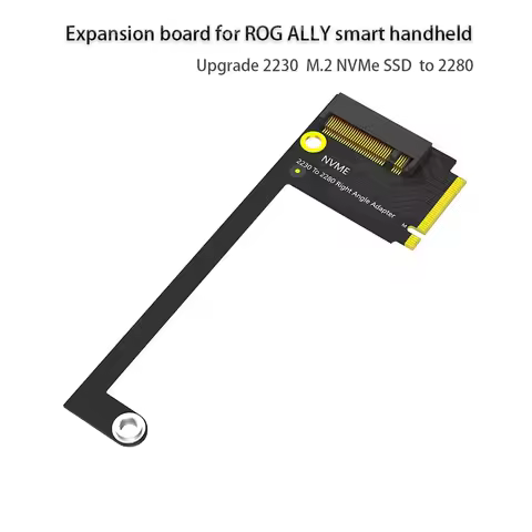 For Rog Ally Handheld Transfer Board PCIE4.0 90 Degrees M.2 Transfer For Rogally SSD Memory Card Ada