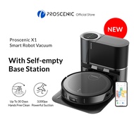 [NEW] Proscenic Floobot X1 Auto Self-Empty Robot Vacuum Cleaner | Sonic Mop &amp; Sweep | 3000Pa Suction | Smart Navigation