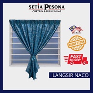P6 Ready Made CurtainSiap Jahit Langsir,Langsir NAKO Moden, Tingkap Sekolah, Rumah Kampung Curtain Window Cheap&amp;Save