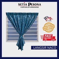 P6 Ready Made CurtainSiap Jahit Langsir,Langsir NAKO Moden, Tingkap Sekolah, Rumah Kampung Curtain W