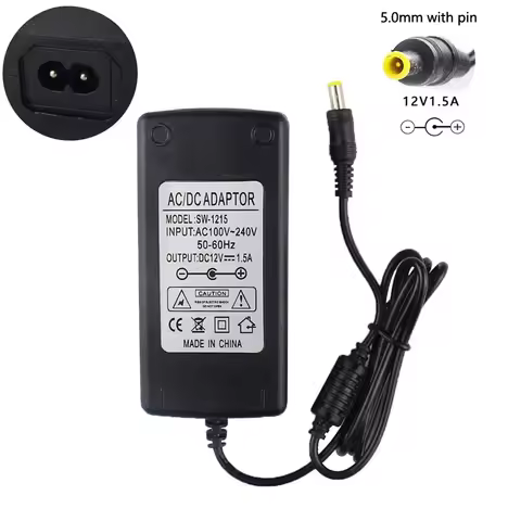 12V 1.5A DC Connector 5.0mm AC Adapter For Casio Privia PX-130 PX-135 WK-6500 WK-6600 WK-7500 WK-760