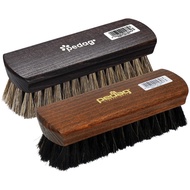 PEDAG 德国进口马毛刷大毛刷马鬃马毛刷软毛鞋刷子鞋油刷抛光擦鞋油刷 2只装（浅灰色+黑色）