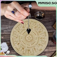 [mmise.sg] Wooden Divination Pendulum Board with Stars Moon Astrology Carved Coasters